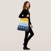 Boho Groovy Geometrische Abstracte AroAce Pride Vl Crossbody Tas (Op model)