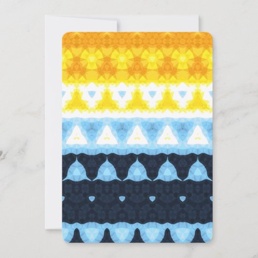Boho Groovy Geometrische Abstracte AroAce Pride Vl Feestdagenkaart (Voorkant)