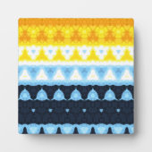 Boho Groovy Geometrische Abstracte AroAce Pride Vl Fotoplaat (Voorkant)