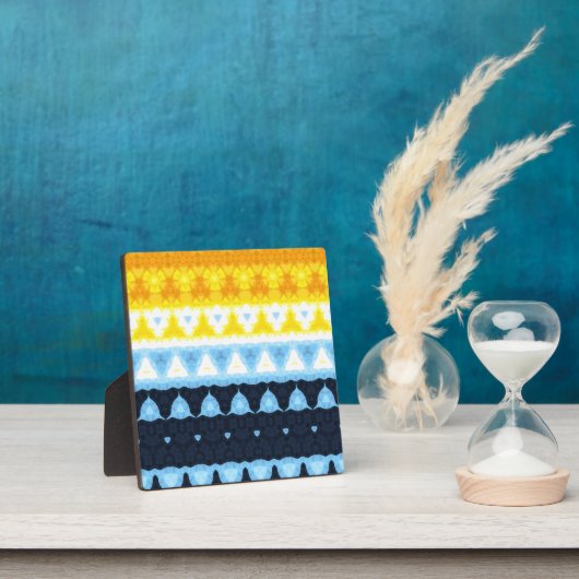 Boho Groovy Geometrische Abstracte AroAce Pride Vl Fotoplaat (Insitu)