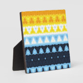 Boho Groovy Geometrische Abstracte AroAce Pride Vl Fotoplaat (Voorkant)