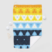 Boho Groovy Geometrische Abstracte AroAce Pride Vl Golfhanddoek (Insitu)