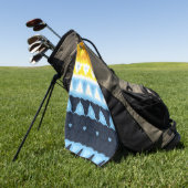 Boho Groovy Geometrische Abstracte AroAce Pride Vl Golfhanddoek (Groen)