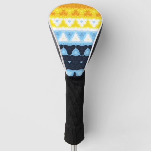 Boho Groovy Geometrische Abstracte AroAce Pride Vl Golfheadcover (Voorkant)