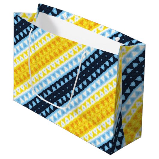Boho Groovy Geometrische Abstracte AroAce Pride Vl Groot Cadeauzakje (Voorkant Gekanteld)