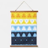 Boho Groovy Geometrische Abstracte AroAce Pride Vl Hangend Wandkleed (Voorkant 3)