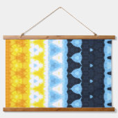 Boho Groovy Geometrische Abstracte AroAce Pride Vl Hangend Wandkleed (Voorkant)