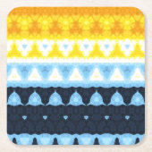 Boho Groovy Geometrische Abstracte AroAce Pride Vl Kartonnen Onderzetters (Voorkant)
