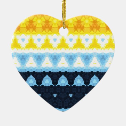 Boho Groovy Geometrische Abstracte AroAce Pride Vl Keramisch Ornament (Voorkant)