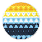 Boho Groovy Geometrische Abstracte AroAce Pride Vl Keramische Knop (Voorkant)