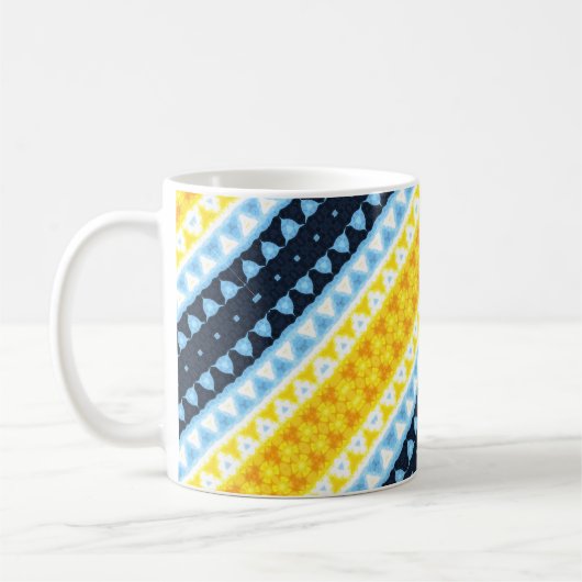 Boho Groovy Geometrische Abstracte AroAce Pride Vl Koffiemok (Links)
