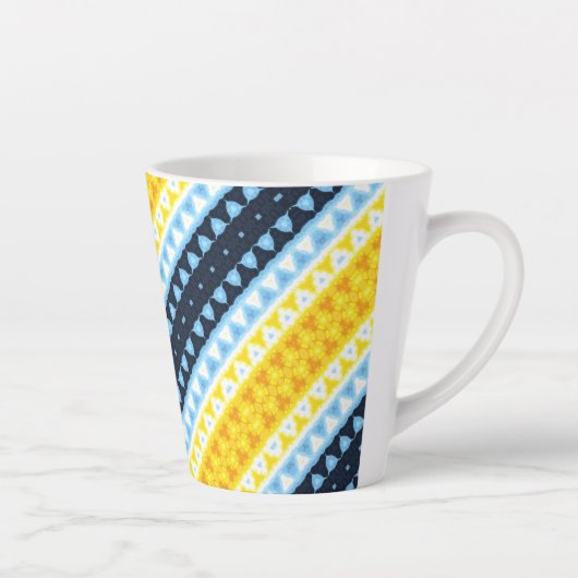 Boho Groovy Geometrische Abstracte AroAce Pride Vl Latte Mok (Rechts)