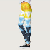 Boho Groovy Geometrische Abstracte AroAce Pride Vl Leggings (Links)