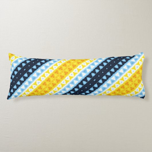 Boho Groovy Geometrische Abstracte AroAce Pride Vl Lichaamskussen (Voorkant)