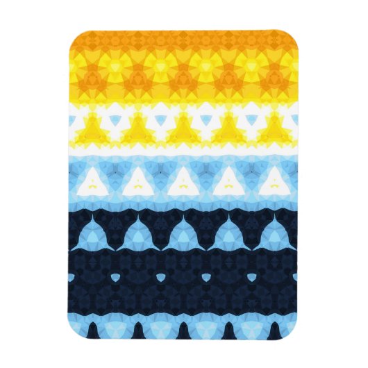 Boho Groovy Geometrische Abstracte AroAce Pride Vl Magneet (Verticaal)