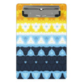 Boho Groovy Geometrische Abstracte AroAce Pride Vl Mini Klembord (Voorkant)