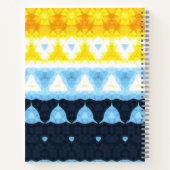 Boho Groovy Geometrische Abstracte AroAce Pride Vl Notitieboek (Achterkant)
