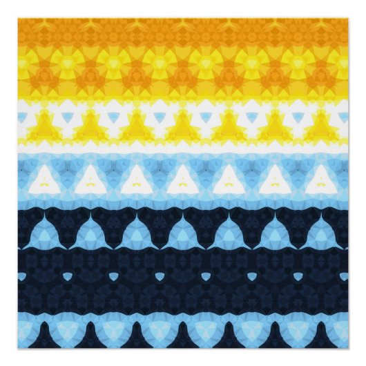 Boho Groovy Geometrische Abstracte AroAce Pride Vl Perfect Poster (Voorkant)