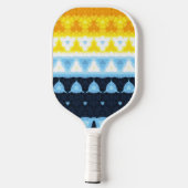 Boho Groovy Geometrische Abstracte AroAce Pride Vl Pickleball Paddle (Achterkant)