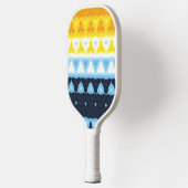 Boho Groovy Geometrische Abstracte AroAce Pride Vl Pickleball Paddle (Links)