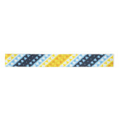 Boho Groovy Geometrische Abstracte AroAce Pride Vl Satijnen Lint (Voorkant)