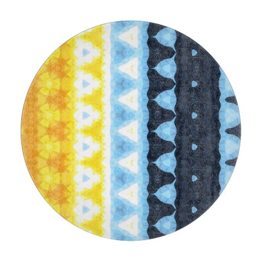 Boho Groovy Geometrische Abstracte AroAce Pride Vl Snijplank (Voorkant)