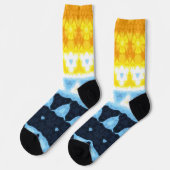 Boho Groovy Geometrische Abstracte AroAce Pride Vl Sokken (Links)