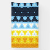 Boho Groovy Geometrische Abstracte AroAce Pride Vl Spandoek (Verticaal)