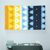 Boho Groovy Geometrische Abstracte AroAce Pride Vl Spandoek (Beurs)