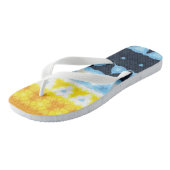 Boho Groovy Geometrische Abstracte AroAce Pride Vl Teenslippers (Schuin)
