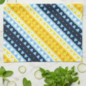 Boho Groovy Geometrische Abstracte AroAce Pride Vl Theedoek (Gevouwen)