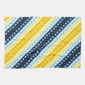 Boho Groovy Geometrische Abstracte AroAce Pride Vl Theedoek (Horizontaal)