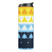 Boho Groovy Geometrische Abstracte AroAce Pride Vl Thermosbeker (Gedraaid links)