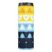 Boho Groovy Geometrische Abstracte AroAce Pride Vl Thermosbeker (Achterkant)