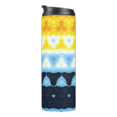 Boho Groovy Geometrische Abstracte AroAce Pride Vl Thermosbeker (Geroteerd rechts)