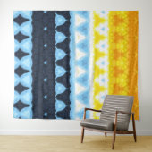 Boho Groovy Geometrische Abstracte AroAce Pride Vl Wandkleed (In Situ (horizontaal))