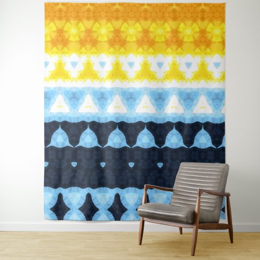 Boho Groovy Geometrische Abstracte AroAce Pride Vl Wandkleed (In situ)