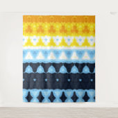 Boho Groovy Geometrische Abstracte AroAce Pride Vl Wandkleed (Voorkant)