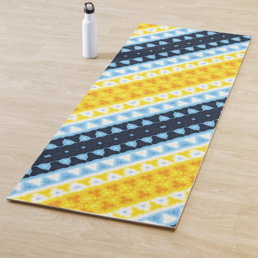 Boho Groovy Geometrische Abstracte AroAce Pride Vl Yogamat (In situ)