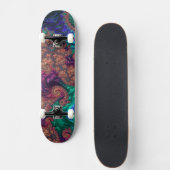 Boho Groovy Kleurrijke Jewel Tone Abstract Fractal Persoonlijk Skateboard (Voorkant)