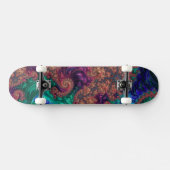 Boho Groovy Kleurrijke Jewel Tone Abstract Fractal Persoonlijk Skateboard (Horizontaal)
