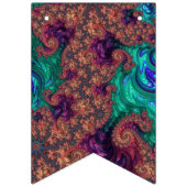 Boho Groovy Kleurrijke Jewel Tone Abstract Fractal Vlaggetjes (Eerste vlag)