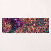 Boho Groovy Kleurrijke Jewel Tone Abstract Fractal Yogamat (Voorkant (horizontaal))