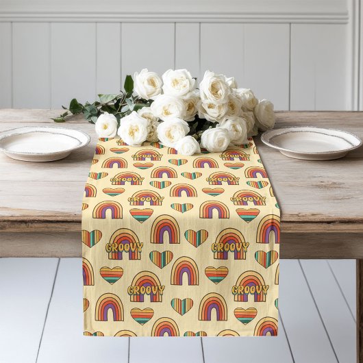 Boho Groovy Loper Kleurrijke Pastel Tafel Kunst