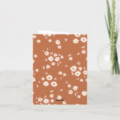 Boho Groovy Meadow Wildflower Baby shower Bedankkaart (Achterkant)