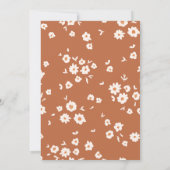 Boho Groovy Meadow Wildflower Baby shower Kaart (Achterkant)