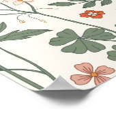 Boho Groovy Meadow Wildflower Baby shower Welkom Poster (Hoek)