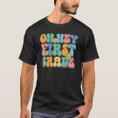 Boho Groovy Sublimation Back To School Oh Hey Firs T-shirt (Voorkant)