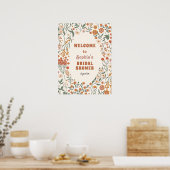 Boho Groovy Wildflower Vrijgezellenfeest Welkom Poster (Keuken)