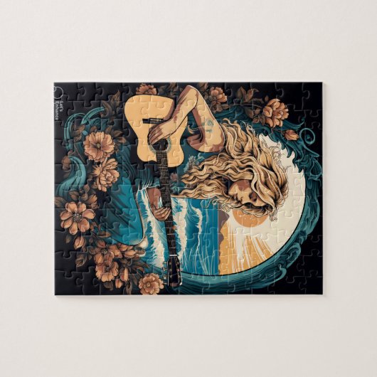 Boho Guitar Legpuzzel (Horizontaal)